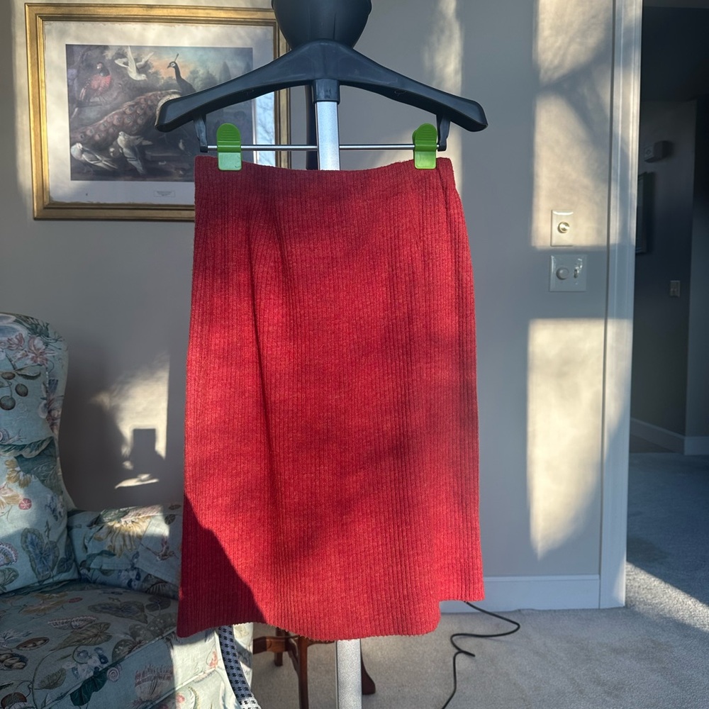 Red Midi Pencil Skirt for Cocktail vintage 1960’s